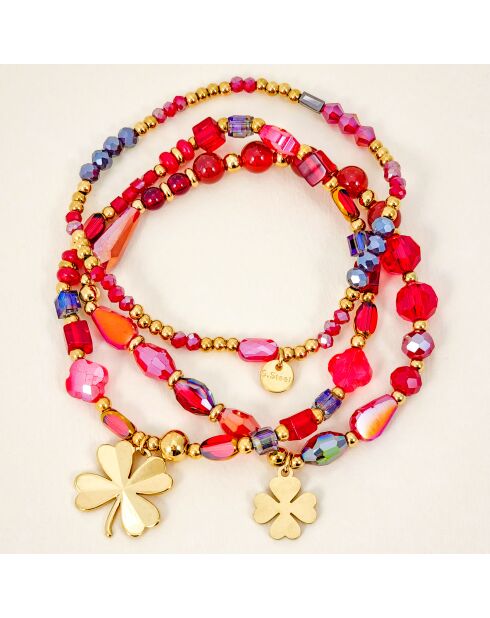 LUCKOS STEEL rode armband