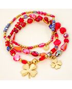 LUCKOS STEEL rode armband