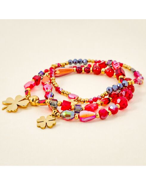 LUCKOS STEEL rode armband