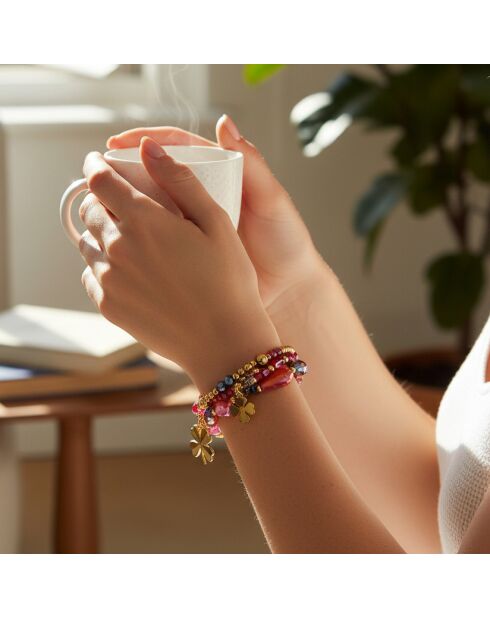 LUCKOS STEEL rode armband