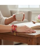 LUCKOS STEEL rode armband