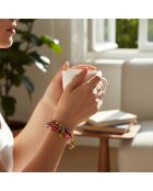 LUCKOS STEEL rode armband