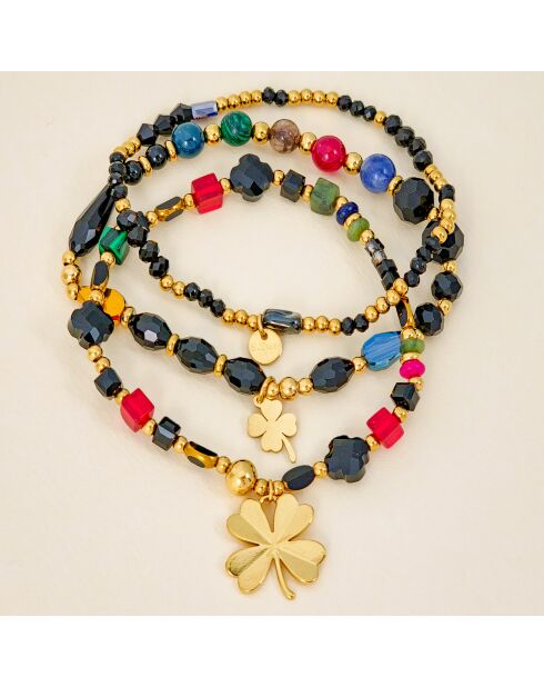 LUCKOS STEEL veelkleurige armband