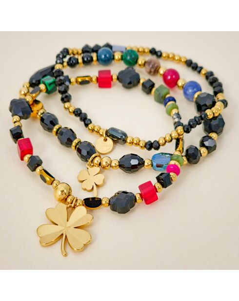 LUCKOS STEEL veelkleurige armband