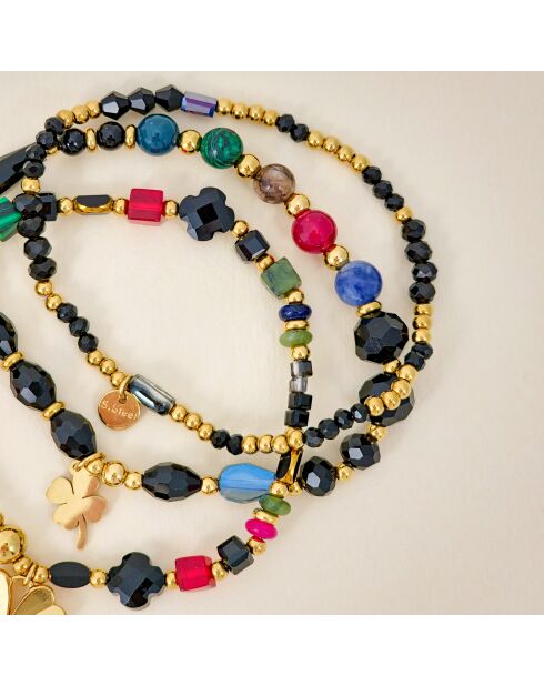 LUCKOS STEEL veelkleurige armband