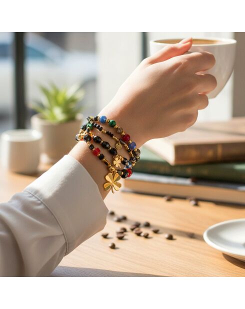 LUCKOS STEEL veelkleurige armband