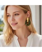 DEAUVILLE STEEL oorbellen kaki groen