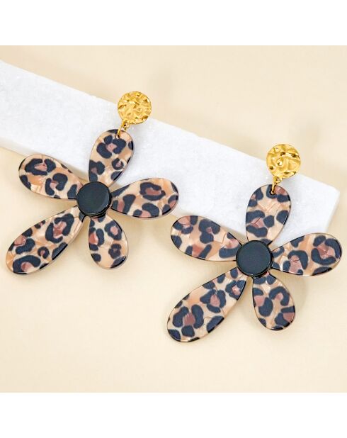 Pendientes marrones FELINO STEEL