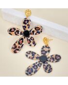 Pendientes marrones FELINO STEEL