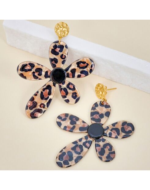 Pendientes marrones FELINO STEEL