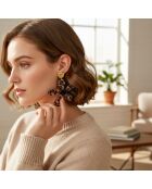 Pendientes marrones FELINO STEEL