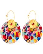 Boucles d'oreilles ASTROS STEEL multicolores