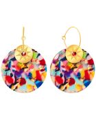 Boucles d'oreilles ASTROS STEEL multicolores