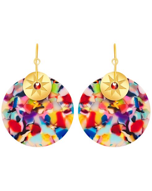 Boucles d'oreilles ASTROS STEEL multicolores
