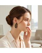 Pendientes marrones LEOS STEEL