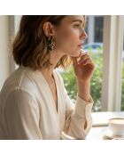 Pendientes marrones LEOS STEEL