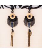 FLOR DE EGYPTA schwarze Ohrringe
