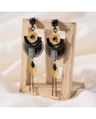 FLOR DE EGYPTA schwarze Ohrringe