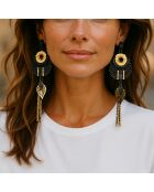 FLOR DE EGYPTA schwarze Ohrringe