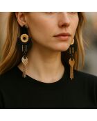 FLOR DE EGYPTA schwarze Ohrringe