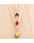 Collier SOL Y MAR STEEL rouge