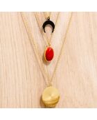 Collier SOL Y MAR STEEL rouge