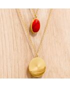Collier SOL Y MAR STEEL rouge