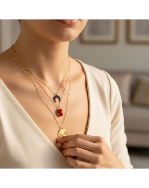 Collier SOL Y MAR STEEL rouge