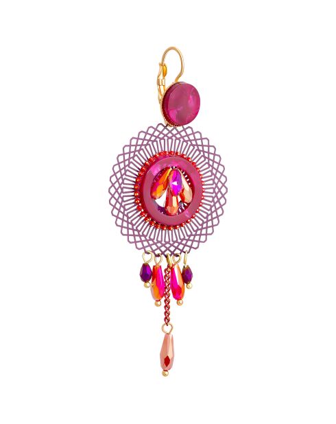 PRUNELLA CEREZA himbeerrosa Ohrringe