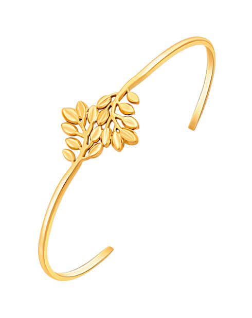 Pulsera dorada LEAFY STEEL