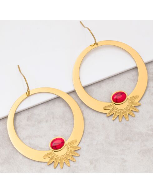 Pendientes rojos EKISOR