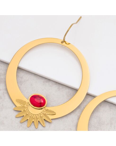 Pendientes rojos EKISOR