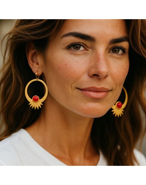 Pendientes rojos EKISOR