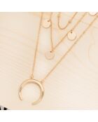 Collier LUNA Y SUERTE doré