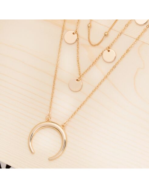 Collier LUNA Y SUERTE doré