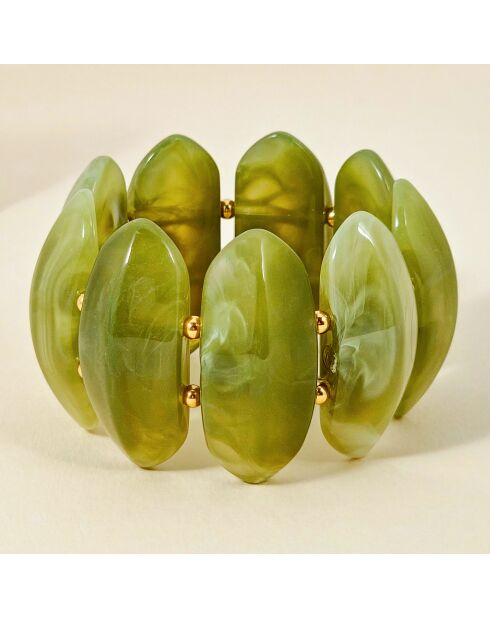 Bracelet STONIA STEEL vert kaki