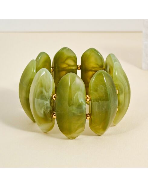 Bracelet STONIA STEEL vert kaki