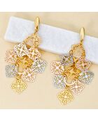 Ohrringe BELIZE in Silber/Gold/Rosa