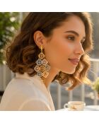 Ohrringe BELIZE in Silber/Gold/Rosa