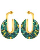 KAMPALA STEEL smaragdgrüne Ohrringe