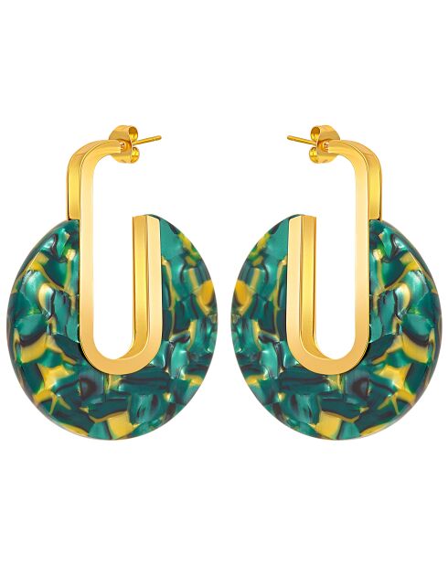 KAMPALA STEEL smaragdgrüne Ohrringe