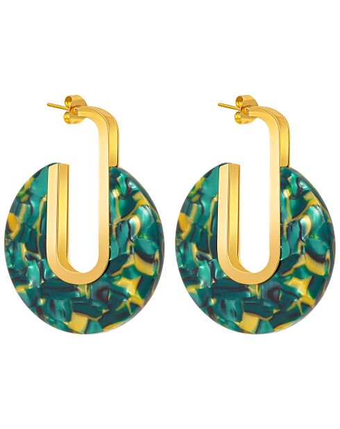 KAMPALA STEEL smaragdgrüne Ohrringe