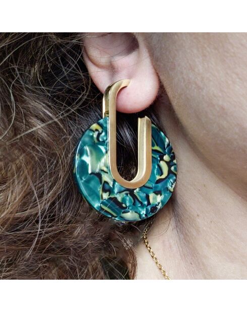 KAMPALA STEEL smaragdgrüne Ohrringe