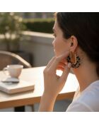 KAMPALA STEEL oorbellen zwart/beige