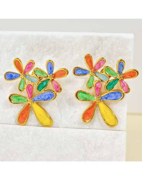 MULTICOLOR FLOWER OF LOVE Ohrringe