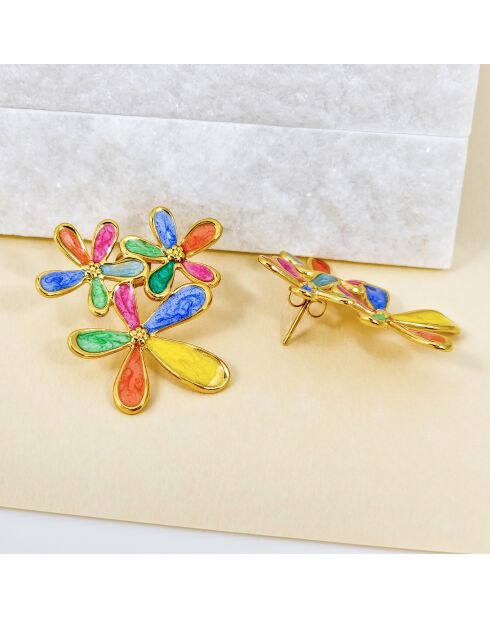 MULTICOLOR FLOWER OF LOVE Ohrringe