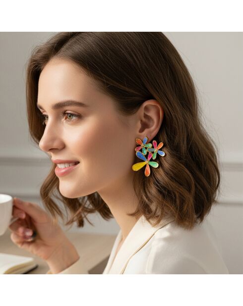 MULTICOLOR FLOWER OF LOVE Ohrringe
