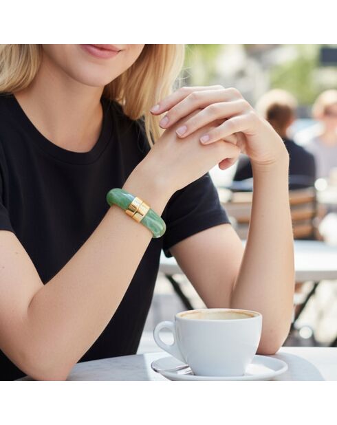 Bracelet PIEDRAL STEEL vert