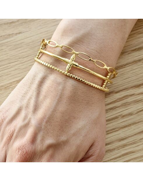 Pulsera dorada FLOGARME STEEL