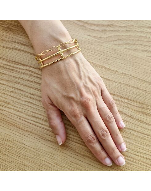 Pulsera dorada FLOGARME STEEL